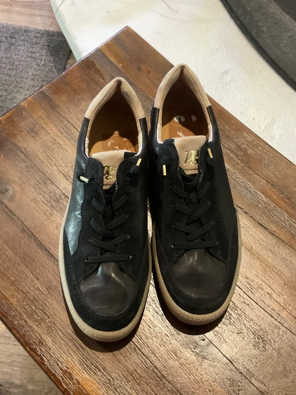 NOWT Paul Green Eugenia Sneaker Black Combo Leather Size UK 4.5/ US 7